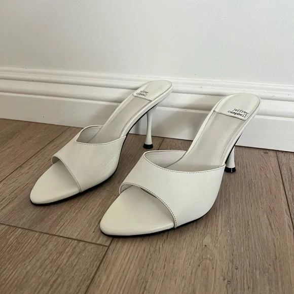Jeffrey Campbell Agent High Heel Slide Size 9.5 in white - Picture 12 of 12